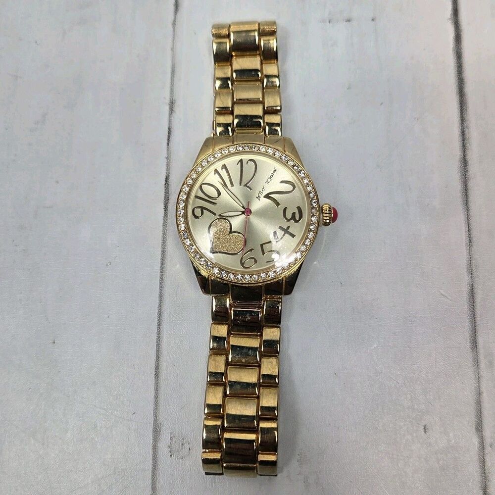 Betsey Johnson BJ00190-42 Silver Dial Rose Gold Stainless Steel Women's Watch